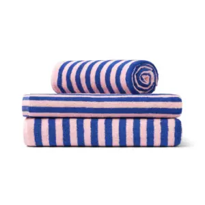 Naram Håndklæde - Blå/Rosa